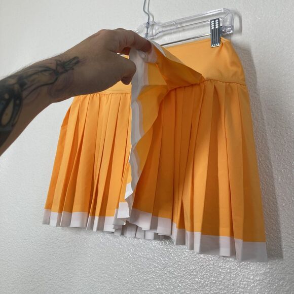 OFFLINE By Aerie Skort Womens Medium Orange Pleated Tennis Athletic Real Good - Picture 5 of 16